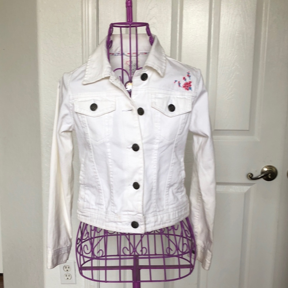 White Denim Girls Jacket